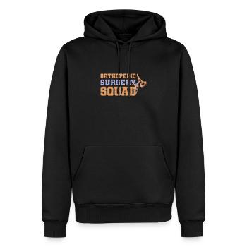 Troupe de chirurgie orthopédique - Sweat à capuche Premium bio Homme - noir - Devant - Nico (187cm)