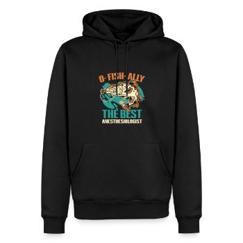 Angler Anästhesist - Männer Premium Bio Hoodie - Schwarz - Vorne - Nico (187cm)
