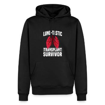 Erfolgsquote bei LungentranspLustiges Lungentransp - Männer Premium Bio Hoodie - Schwarz - Vorne - Nico (187cm)