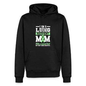 TransplaLung Transplant Mom - Men’s Premium Organic Hoodie - black - Front - Nico (187cm)