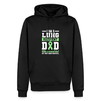 Lung transplant dad - Men’s Premium Organic Hoodie - black - Front - Nico (187cm)