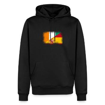 Elfenbeinküste Spanien Fahne - Männer Premium Bio Hoodie - Schwarz - Vorne - Nico (187cm)
