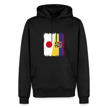 Équateur Quito Guayaquil Équatorien - Sweat à capuche Premium bio Homme - noir - Devant - Nico (187cm)