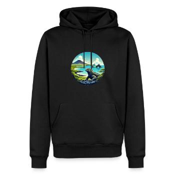 Équateur Quito Guayaquil Équatorien - Sweat à capuche Premium bio Homme - noir - Devant - Nico (187cm)