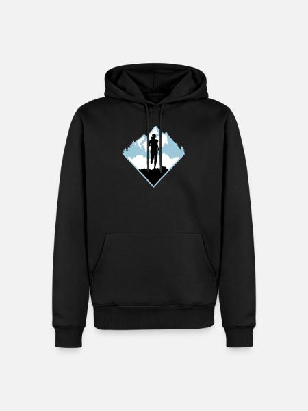 Trail running, runner, running - Men’s Premium Organic Hoodie - black