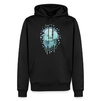 Marilyn 7 - Sweat à capuche Premium bio Homme - noir - Devant - Nico (187cm)