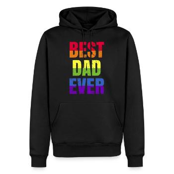 Best DAD ever - bester Papa Pride LGBT - Men’s Premium Organic Hoodie - black - Front - Nico (187cm)