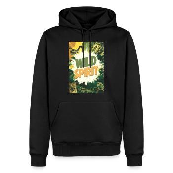 Jungle de l’ sauvage - Sweat à capuche Premium bio Homme - noir - Devant - Nico (187cm)