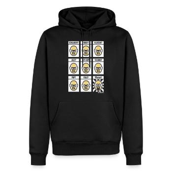 Nichts Geht Über Heavy Metal! (Hardrock NEG 3C) - Männer Premium Bio Hoodie - Schwarz - Vorne - Nico (187cm)