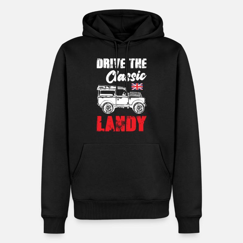 Conduisez le Landy classique - Sweat à capuche Premium bio Homme - noir