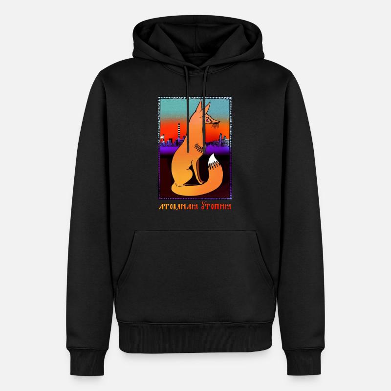 Atomic Utopia - Nuclear Fox - Men’s Premium Organic Hoodie - black