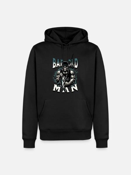 BAD OLD MAN Angler - Men’s Premium Organic Hoodie - black