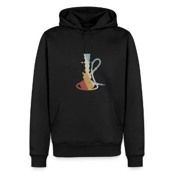 Water Pipe Retro Style Vintage - Men’s Premium Organic Hoodie - black - Front - Nico (187cm)