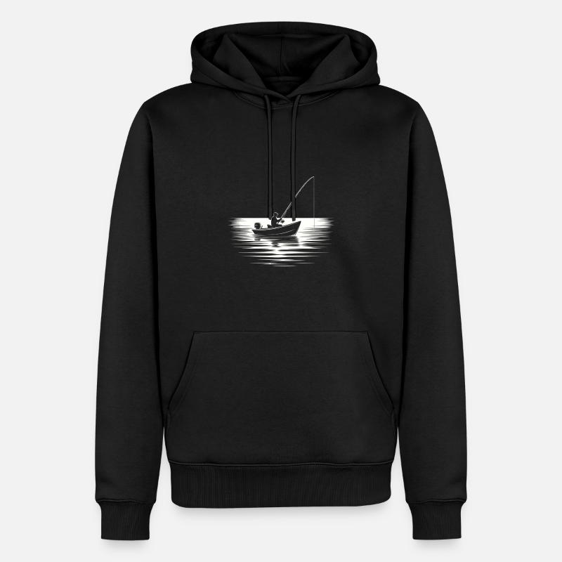 Pêcher en mer - Sweat à capuche Premium bio Homme - noir