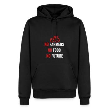 No Farmers No Food No Future - Men’s Premium Organic Hoodie - black - Front - Nico (187cm)