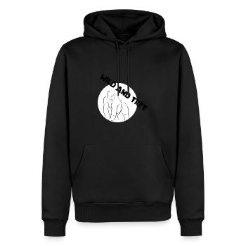 | sauvage et libre Liberté | | nature Aventure - Sweat à capuche Premium bio Homme - noir - Devant - Nico (187cm)