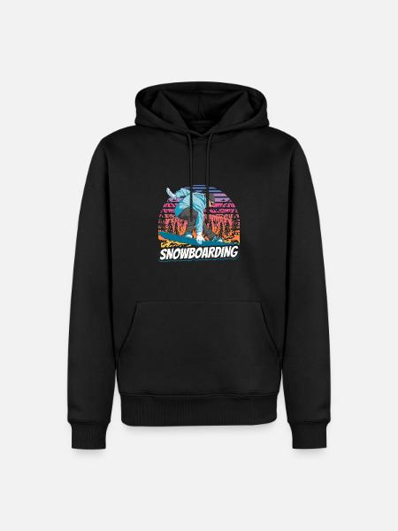 Snowboarding Retro - Men’s Premium Organic Hoodie - black