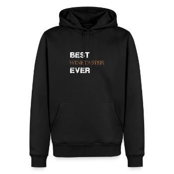 T-Shirt BEST Winetaster EVER, Weinliebhaber - Männer Premium Bio Hoodie - Schwarz - Vorne - Nico (187cm)