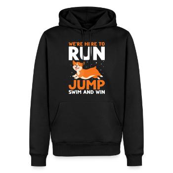 Conception de plongée à quai pour le saut de chien et le chien de quai - Sweat à capuche Premium bio Homme - noir - Devant - Nico (187cm)