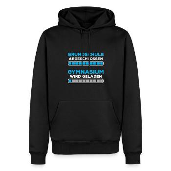 Grundschulabschluss Gymnasium Einschulung 5 Klasse - Männer Premium Bio Hoodie - Schwarz - Vorne - Nico (187cm)