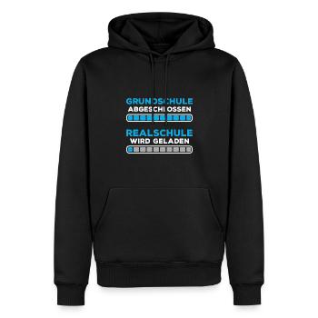 Grundschulabschluss Realschule Einschulung 5Klasse - Männer Premium Bio Hoodie - Schwarz - Vorne - Nico (187cm)