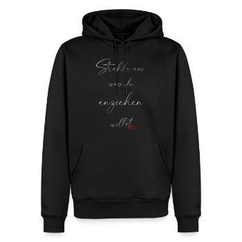Love - Liebe Love - Liebe Love - Liebe Love - Männer Premium Bio Hoodie - Schwarz - Vorne - Nico (187cm)