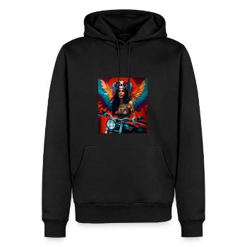 Mexikanerin - Männer Premium Bio Hoodie - Schwarz - Vorne - Nico (187cm)