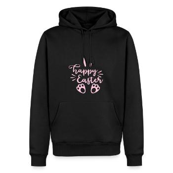 Joyeuses Pâques - Sweat à capuche Premium bio Homme - noir - Devant - Nico (187cm)