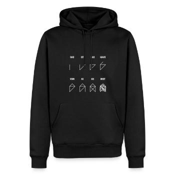 Das ist das Haus vom Nikolaus - Männer Premium Bio Hoodie - Schwarz - Vorne - Nico (187cm)