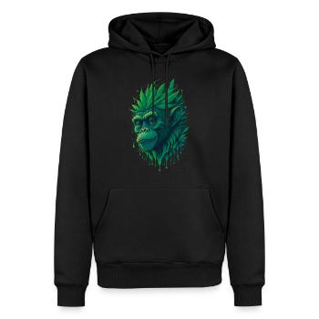 Cannabis Monkey Notre Style de Cannabis Monkey - Sweat à capuche Premium bio Homme - noir - Devant - Nico (187cm)