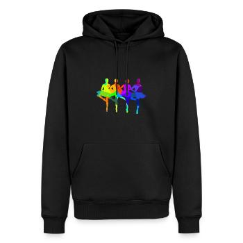 Ballett Tanzen Regenbogen Polygon Sport - Männer Premium Bio Hoodie - Schwarz - Vorne - Nico (187cm)