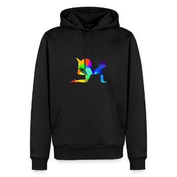 Pilates Yoga Rainbow Colors Polygon Sports - Men’s Premium Organic Hoodie - black - Front - Nico (187cm)