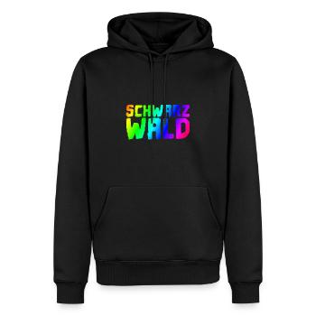 Schwarzwald | Gebirge | Wandern | Urlaub - Männer Premium Bio Hoodie - Schwarz - Vorne - Nico (187cm)