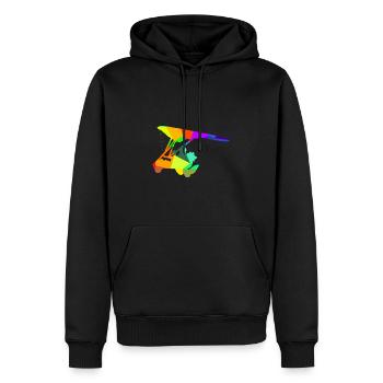 Véhicules aériens ultralégers Trike Rainbow - Sweat à capuche Premium bio Homme - noir - Devant - Nico (187cm)