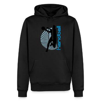 HANDBALL Spiralehandballer - Men’s Premium Organic Hoodie - black - Front - Nico (187cm)