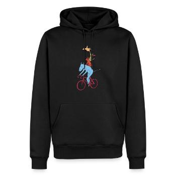 Bicycle Fairy tale - Männer Premium Bio Hoodie - Schwarz - Vorne - Nico (187cm)