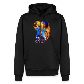 mission de transe - Sweat à capuche Premium bio Homme - noir - Devant - Nico (187cm)