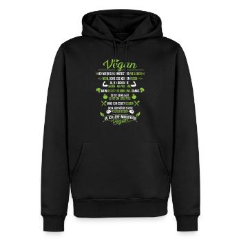 Veganer Veganes Leben - Männer Premium Bio Hoodie - Schwarz - Vorne - Nico (187cm)