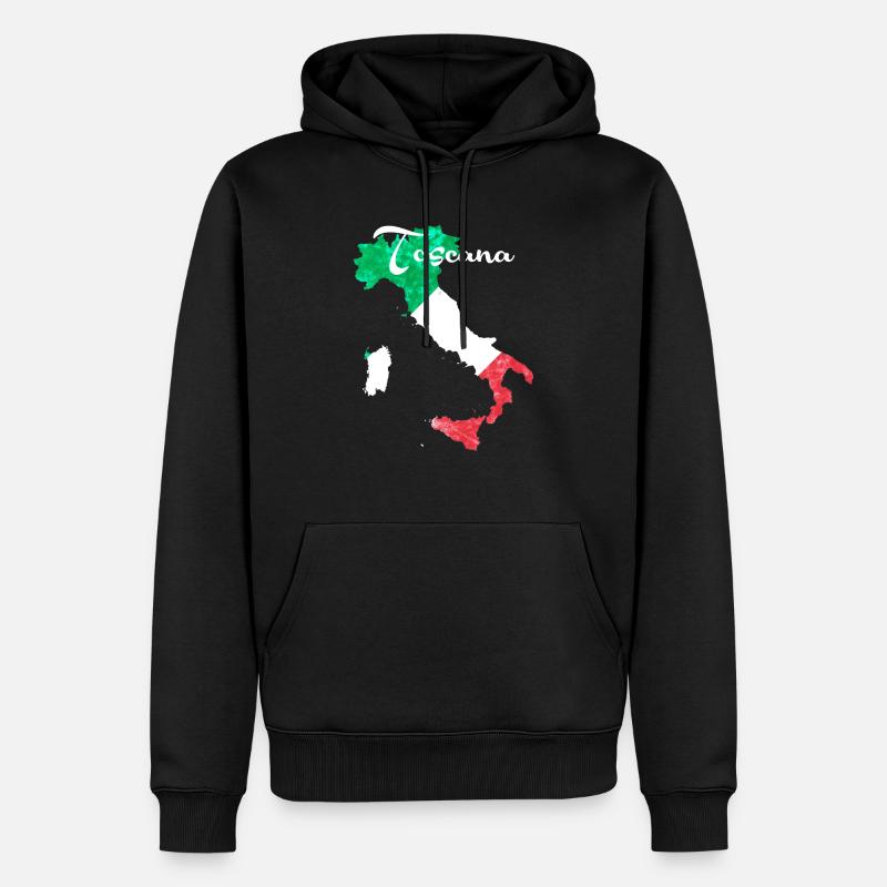 Toscana - Sweat à capuche Premium bio Homme - noir
