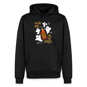 I'm here for the spirits - Funny Halloween shirt - Men’s Premium Organic Hoodie - black - Front - Nico (187cm)