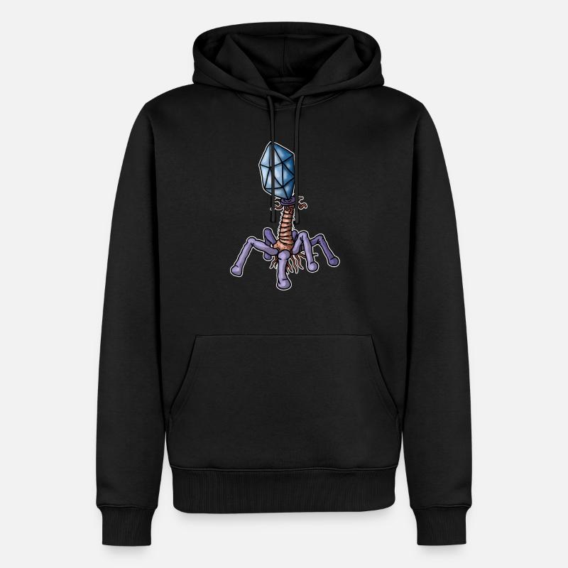 Virus Bacteriophage - Männer Premium Bio Hoodie - Schwarz