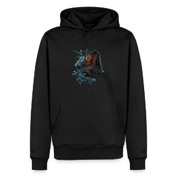 Dead Unicorn Zombie Dead Unicorn Horse Gift - Men’s Premium Organic Hoodie - black - Front - Nico (187cm)