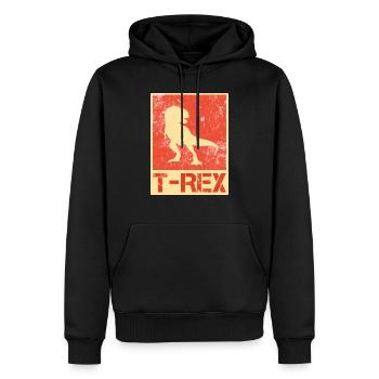 Cadeau rétro de dinosaure T-Rex - Sweat à capuche Premium bio Homme - noir - Devant - Nico (187cm)