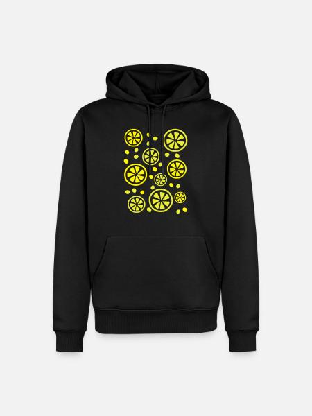 Lemon Lime Citrus Fruits - Men’s Premium Organic Hoodie - black