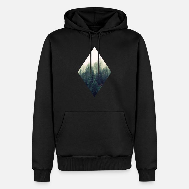 Forêt - Sweat à capuche Premium bio Homme - noir