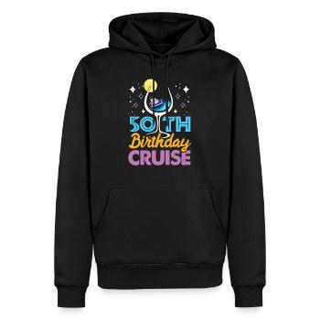 50th Birthday Cruise - Men’s Premium Organic Hoodie - black - Front - Nico (187cm)