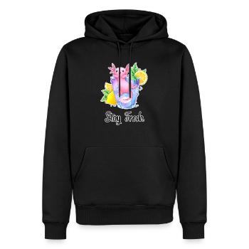 Axolotl im Glas - Stay Fresh - Männer Premium Bio Hoodie - Schwarz - Vorne - Nico (187cm)