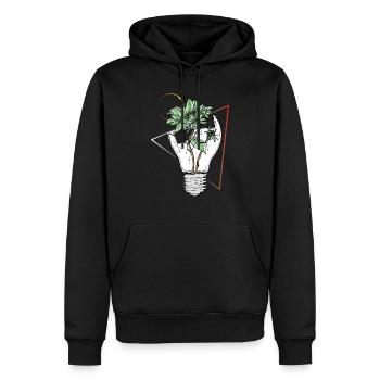 Ampoule vs la nature - Sweat à capuche Premium bio Homme - noir - Devant - Nico (187cm)
