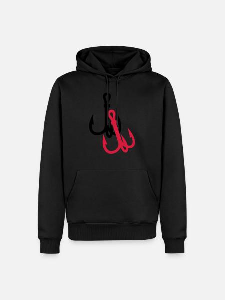 fishing hooks - Männer Premium Bio Hoodie - Schwarz