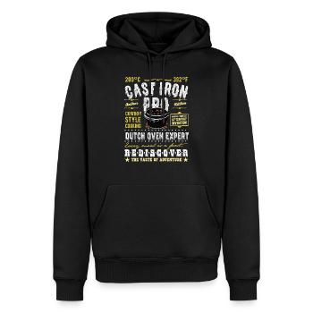 Cast Iron Pro Distressed Look - Männer Premium Bio Hoodie - Schwarz - Vorne - Nico (187cm)